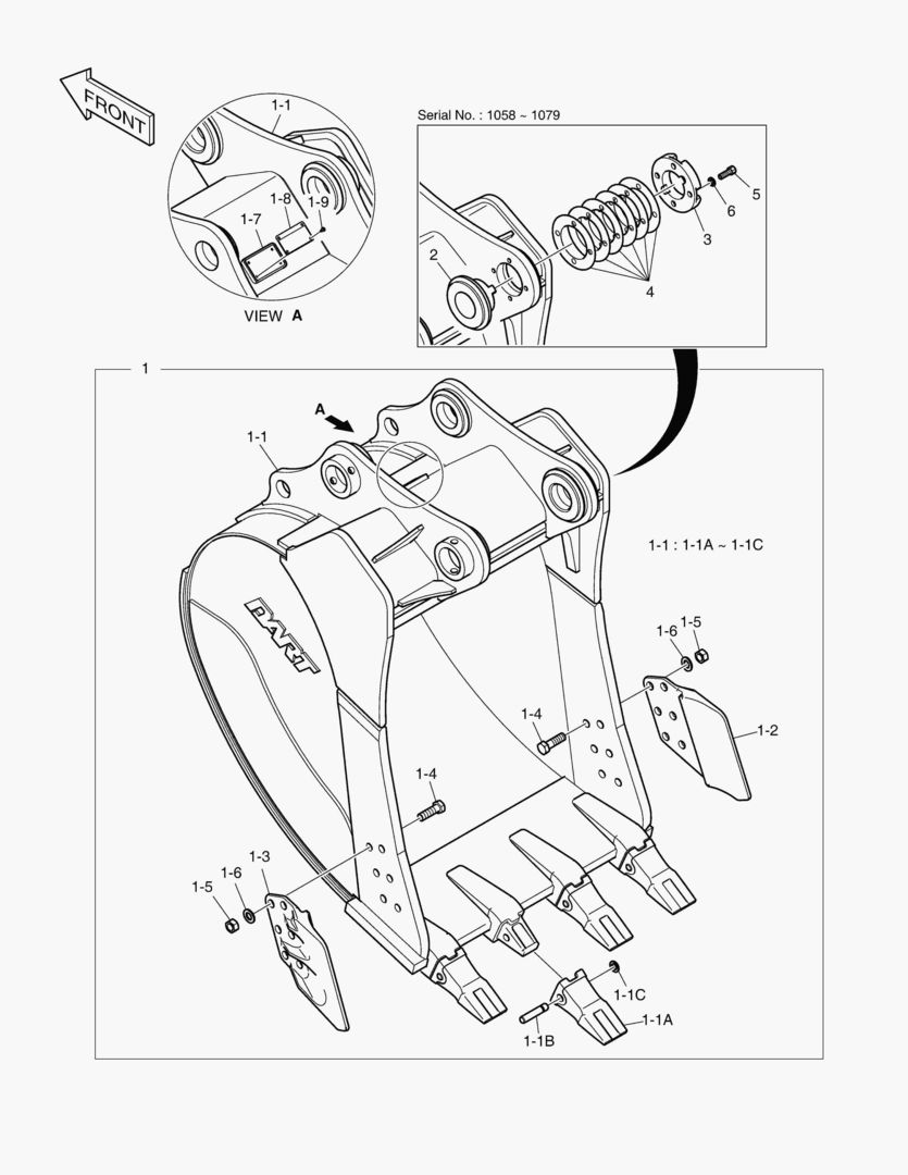 7010 BUCKET ASS`Y - 1.07mВі(42`) - H.D
