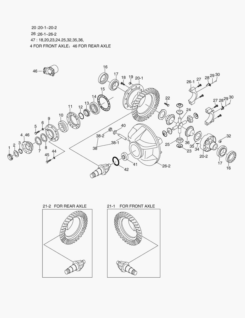 3280 AXLE ASS`Y - MAIN TRANSMISSION (JC) [10001~]
