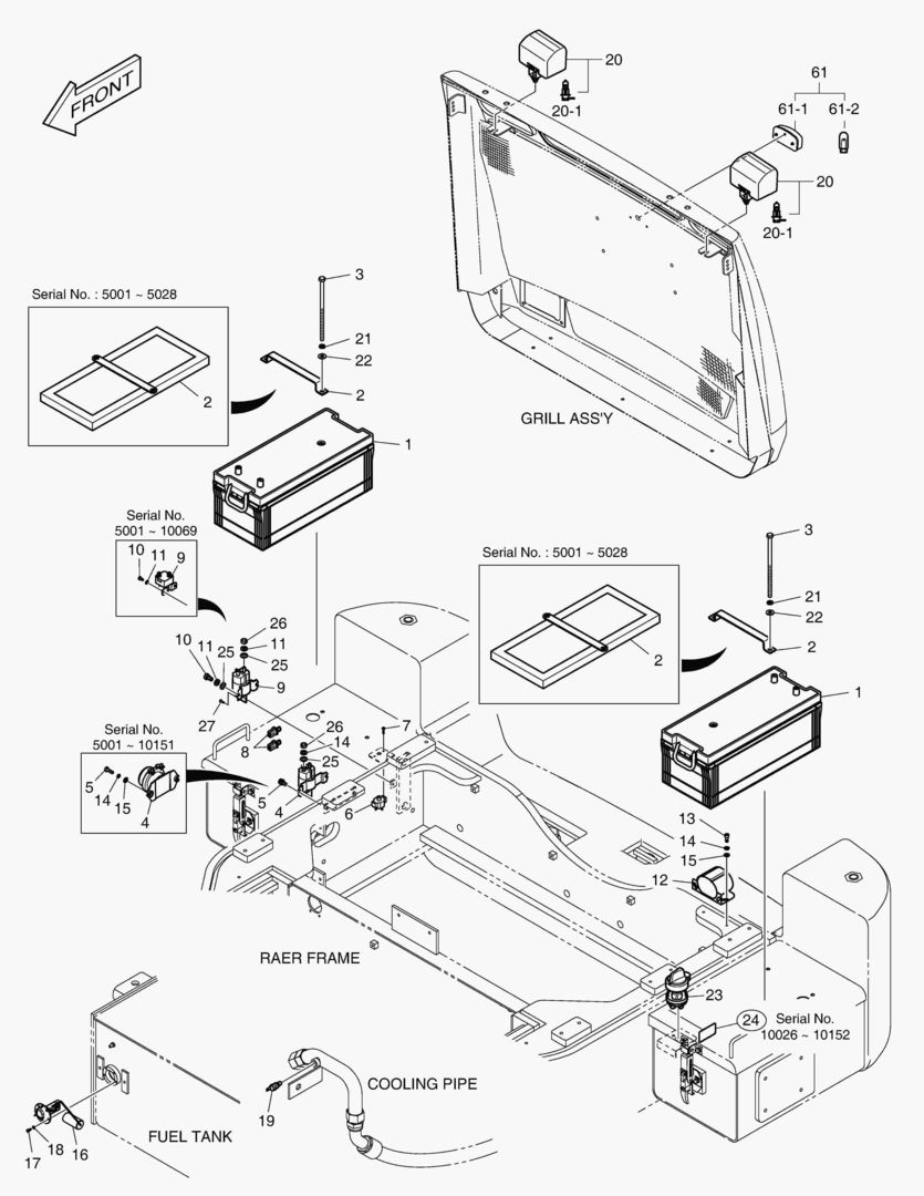 1550 ELECTRIC PARTS - BATTERY & REAR LAMP