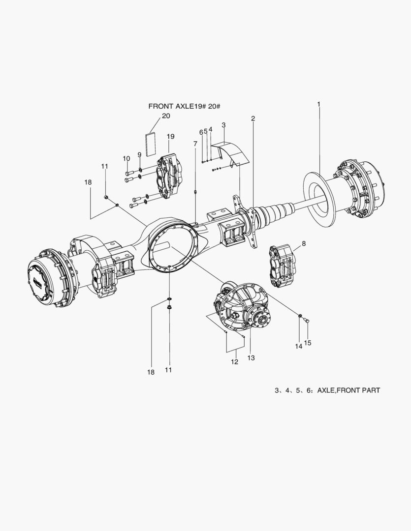 3310 AXLE ASS`Y - FRONT AND REAR AXLE(DISD)