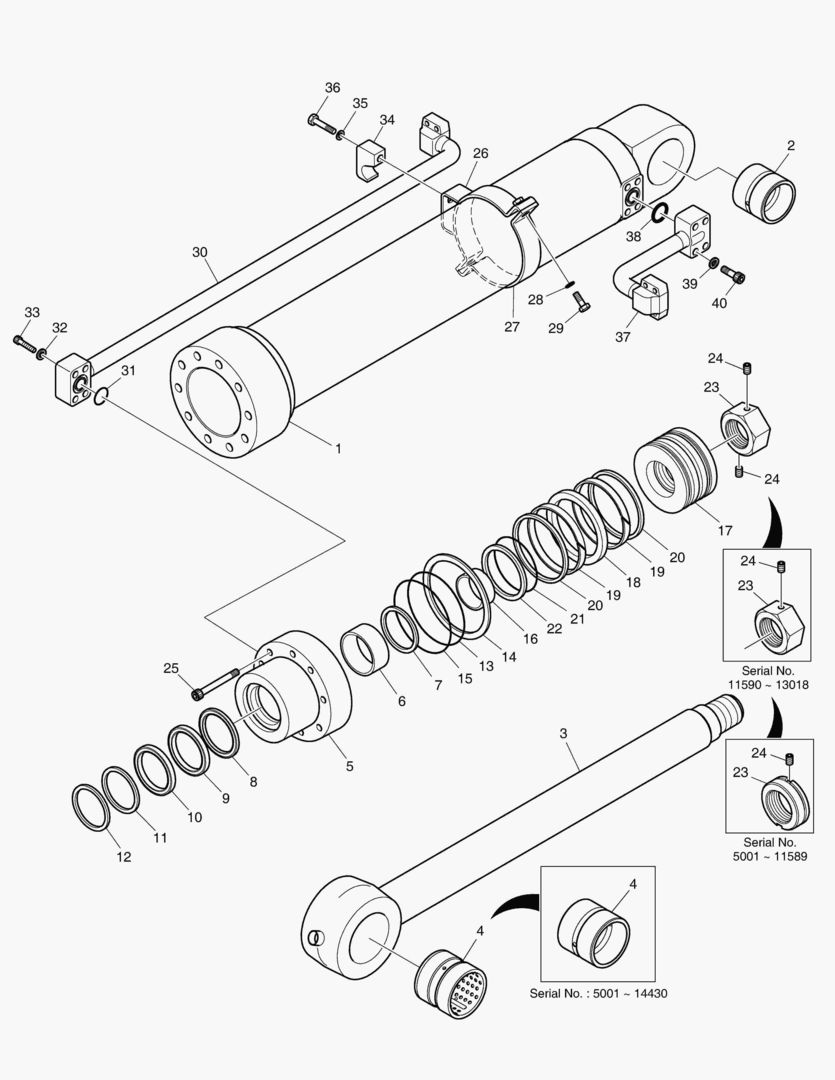4260 BUCKET CYLINDER - ARM 2.9m [5001~18443]