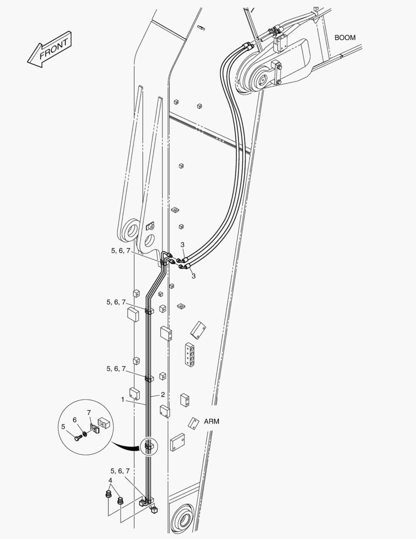 ГИДРОСИСТЕМА РУКОЯТИ - РУКОЯТЬ 3.5 м(БЫСТРОУСТАНАВЛИВАЕМЫЙ ФИКСАТОР)