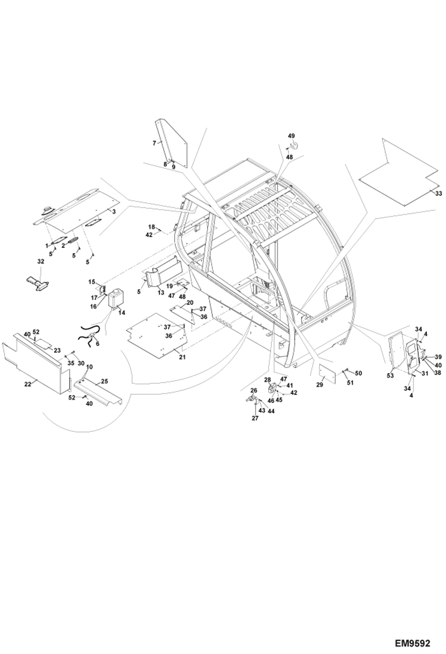 КАБИНА ОПЕРАТОРА (ВНУТРЕННЯЯ ОТДЕЛКА)
