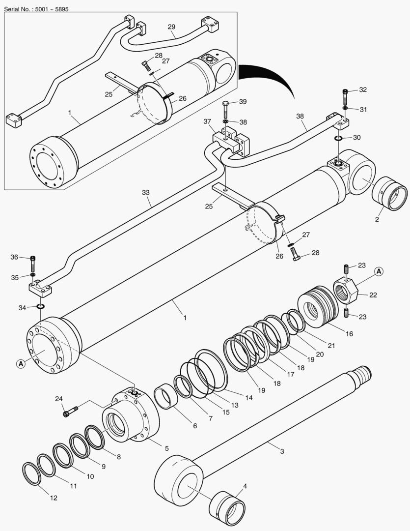 4240 BOOM CYLINDER - R.H [5001~5915]