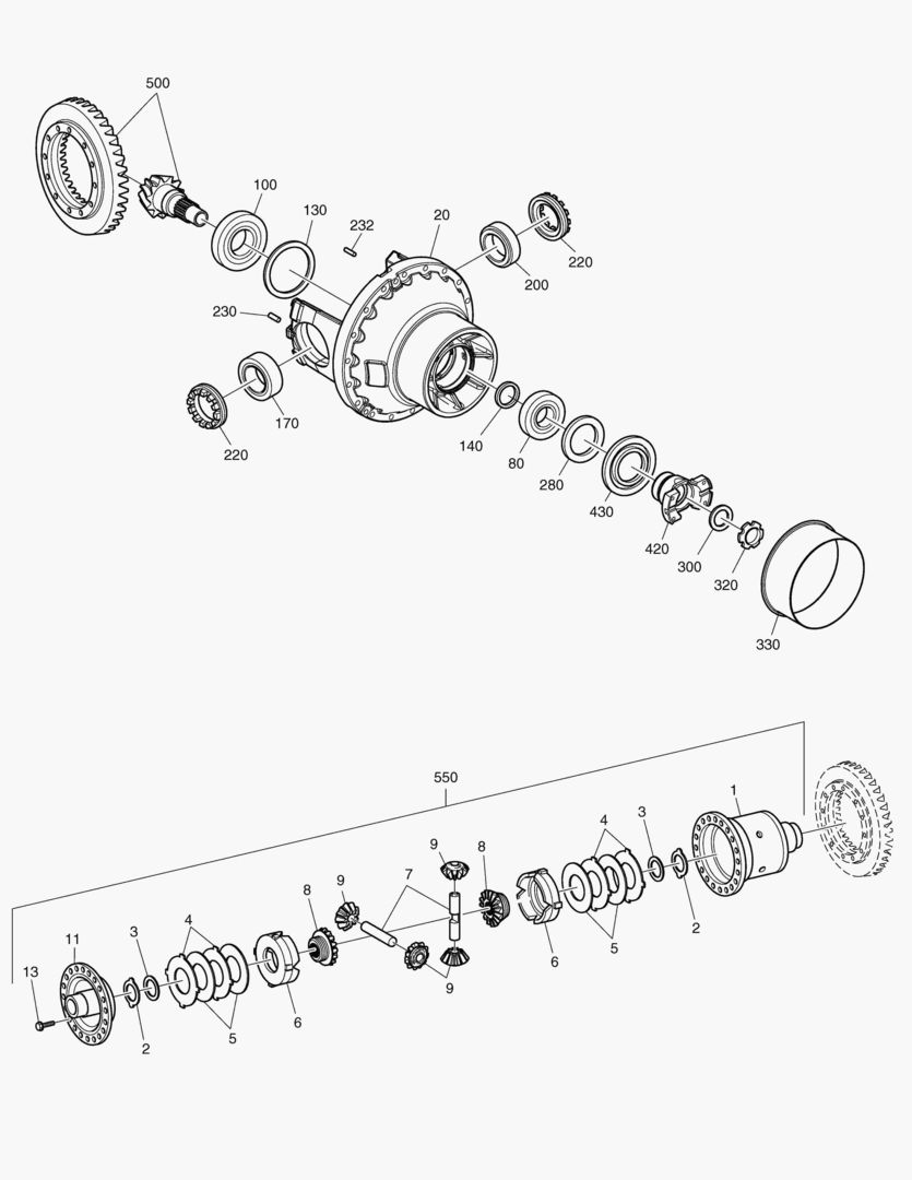 3350 DIFFERENTIAL CARRIER - REAR AXLE [5001~10139]