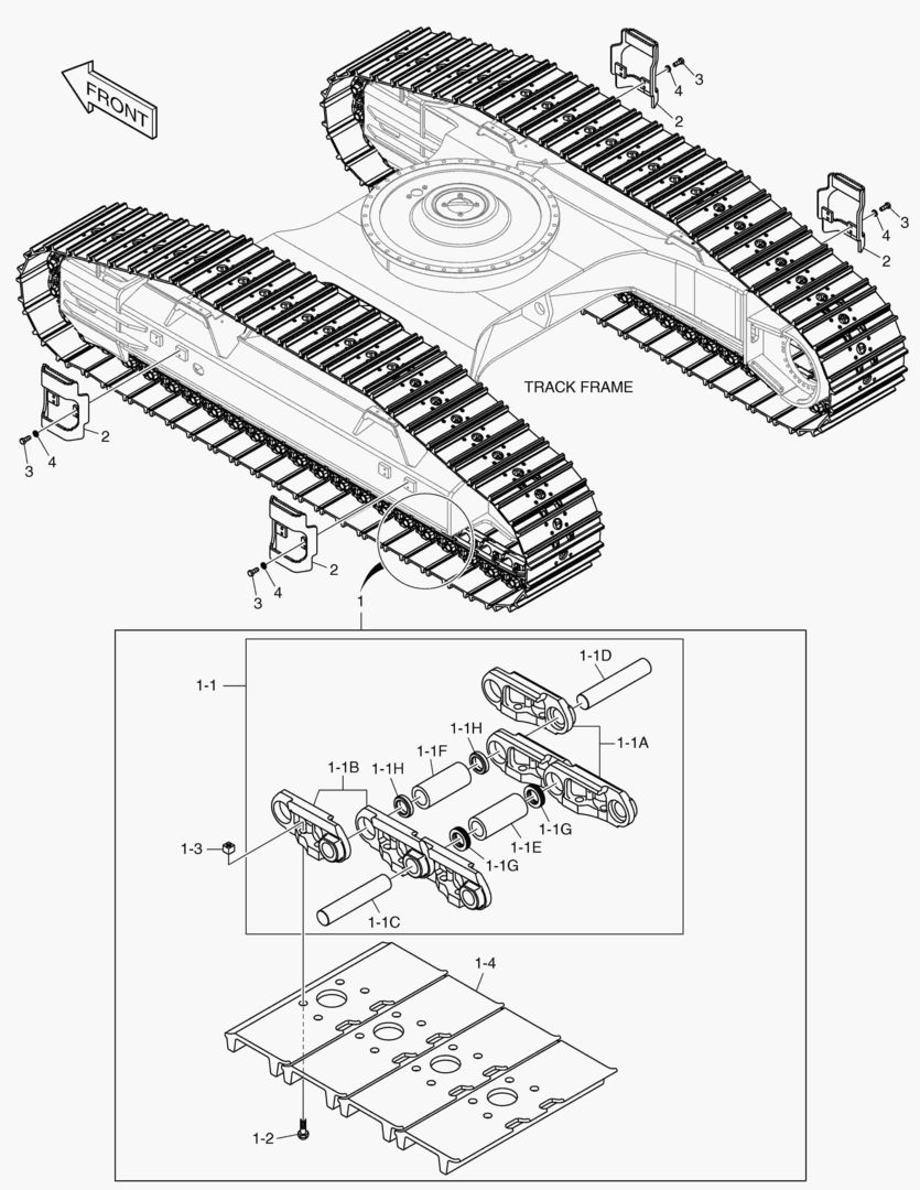 БАШМАК ГУСЕНИЦЫ В СБОРЕ - 700G