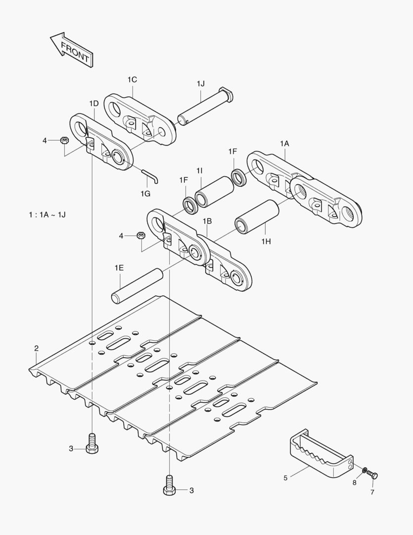 БАШМАК ГУСЕНИЦЫ В СБОРЕ-700G