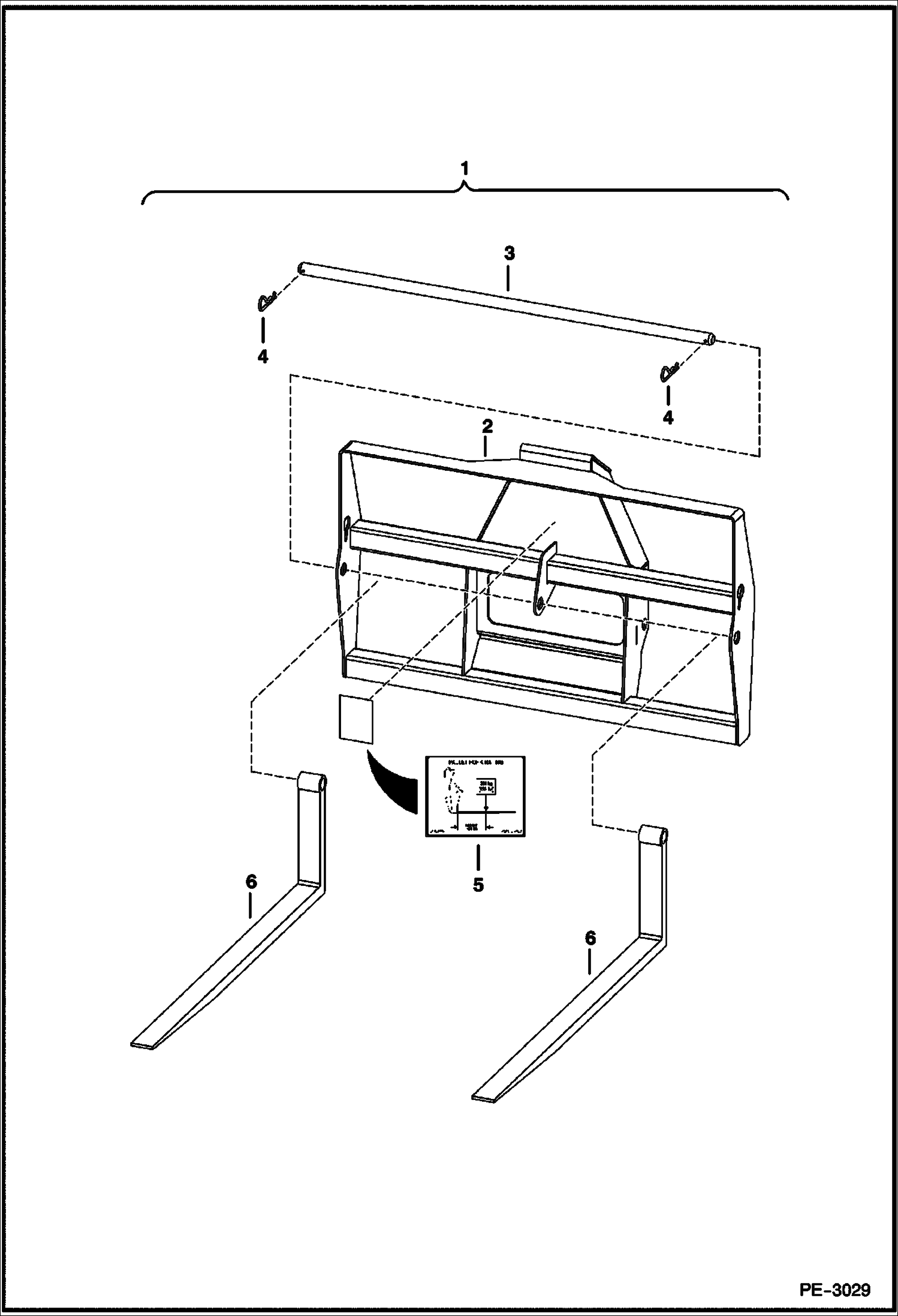 ВИЛОЧНЫЙ ЗАХВАТ ДЛЯ ПОДДОНОВ (A02R) (2300 ВНЕДОРОЖНИК)