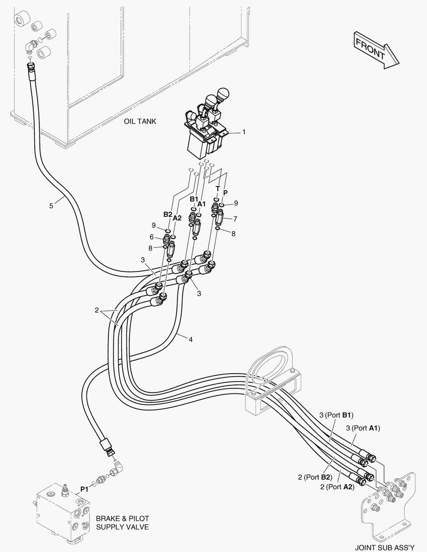 ТРУБОПРОВОД СЕРВОУПРАВЛЕНИЯ - ПАЛЕЦ + 2 КАТУШКИ