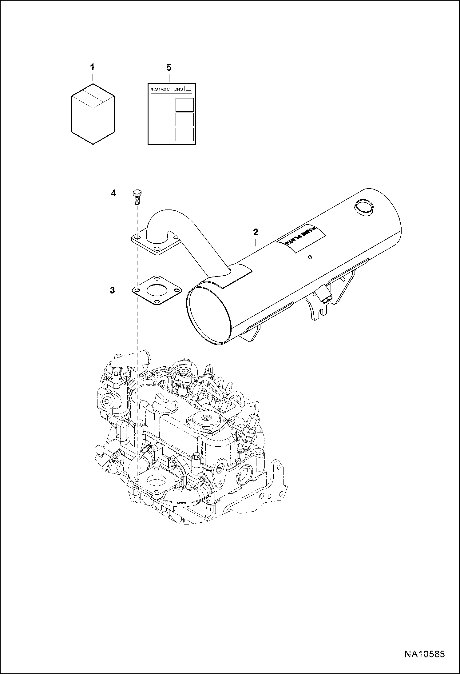 КОМПЛЕКТ ДЕТАЛЕЙ ДЛЯ ГЛУШИТЕЛЯ-ОЧИСТИТЕЛЯ
