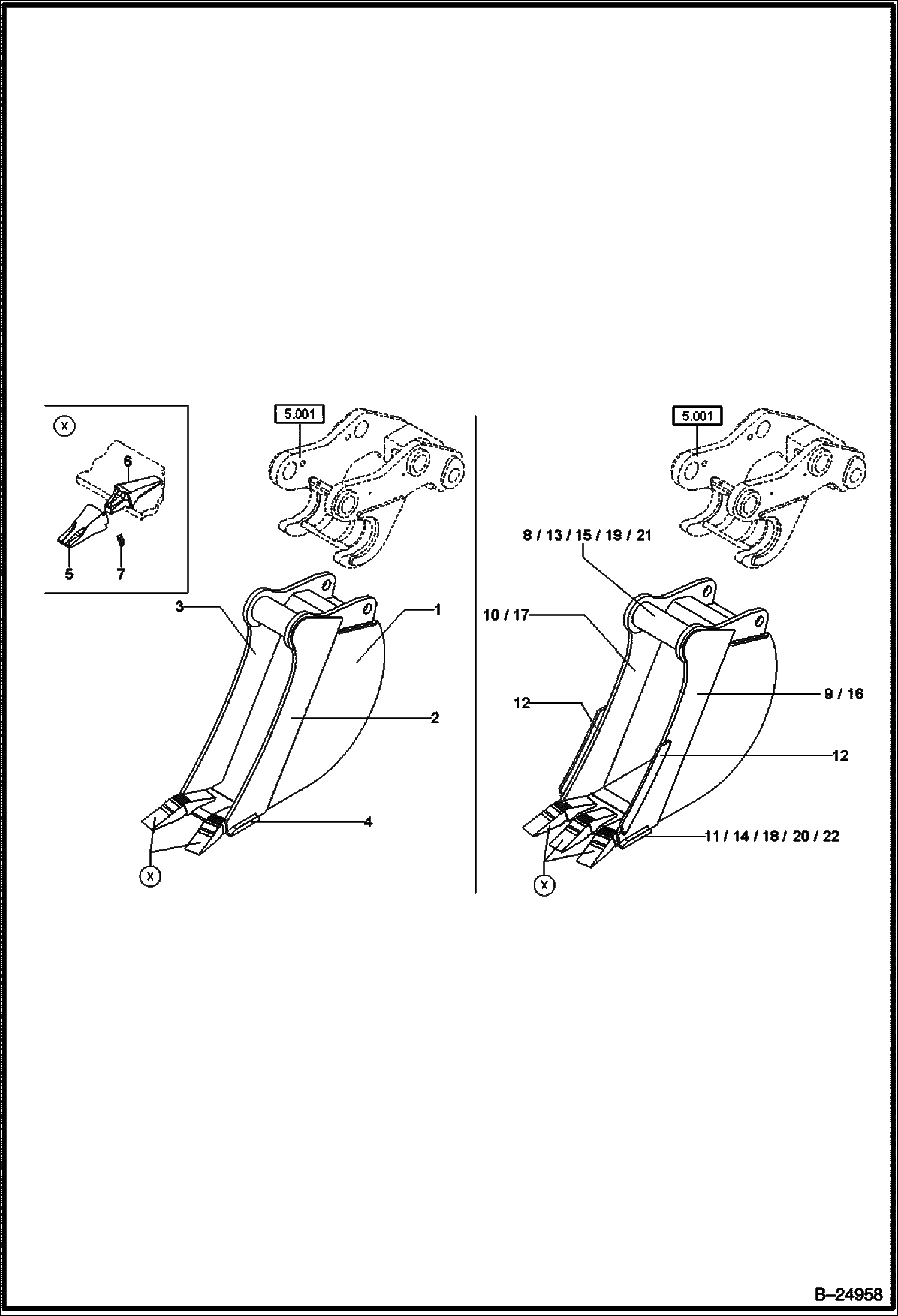 Схема КОВШ (С БЫСТРЫМ РАЗЪЕДИНЕНИЕМ)(442)
