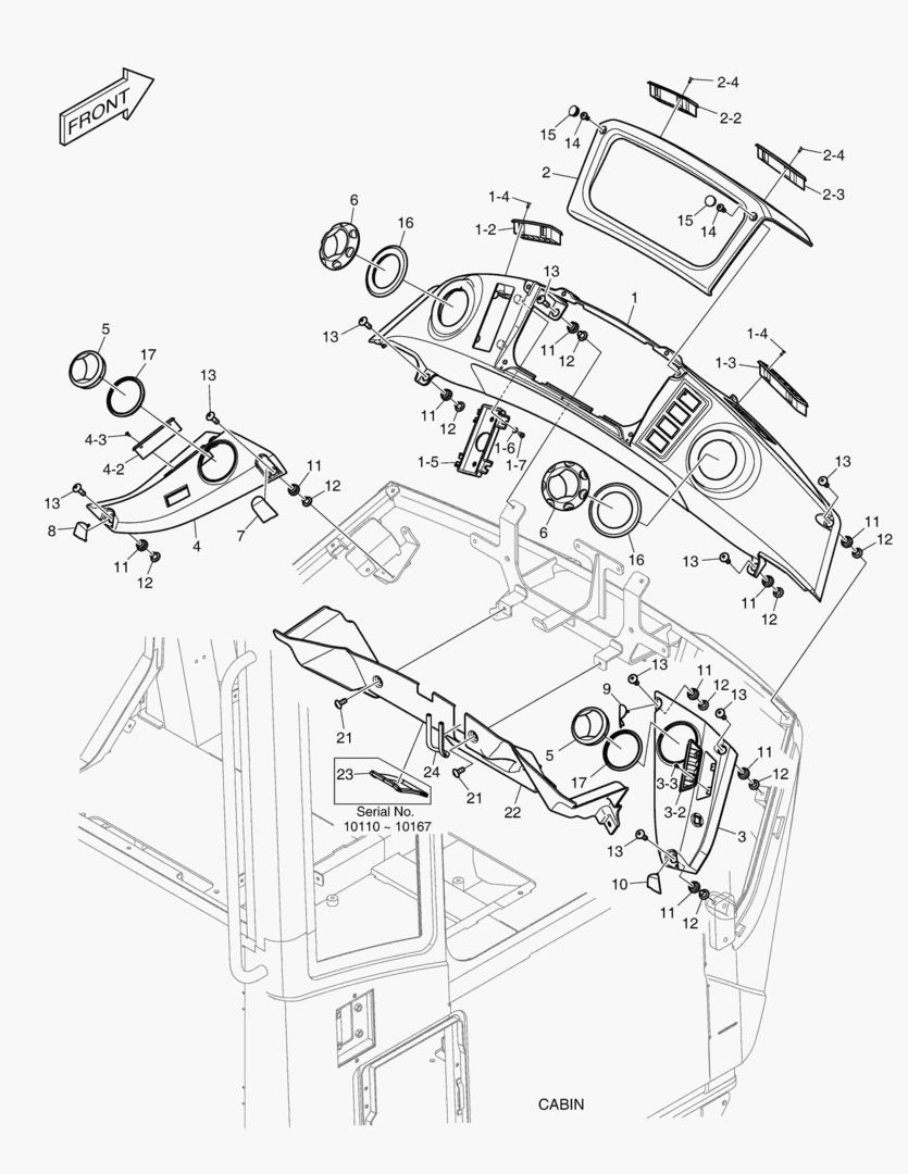 КРЫШКА В СБОРЕ - ПЕРЕДНЯЯ