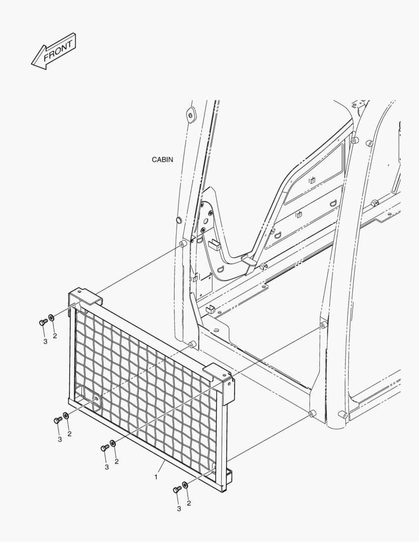 КАБИНА С НИЗКИМ ЗАЩИТНЫМ ОГРАЖДЕНИЯ - СИСТЕМА ЗАЩИТЫ ПРИ ОПРОКИДЫВАНИИ
