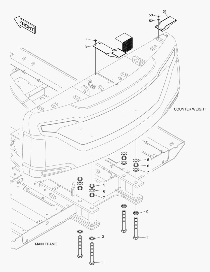 1110 COUNTER WEIGHT INSTALL