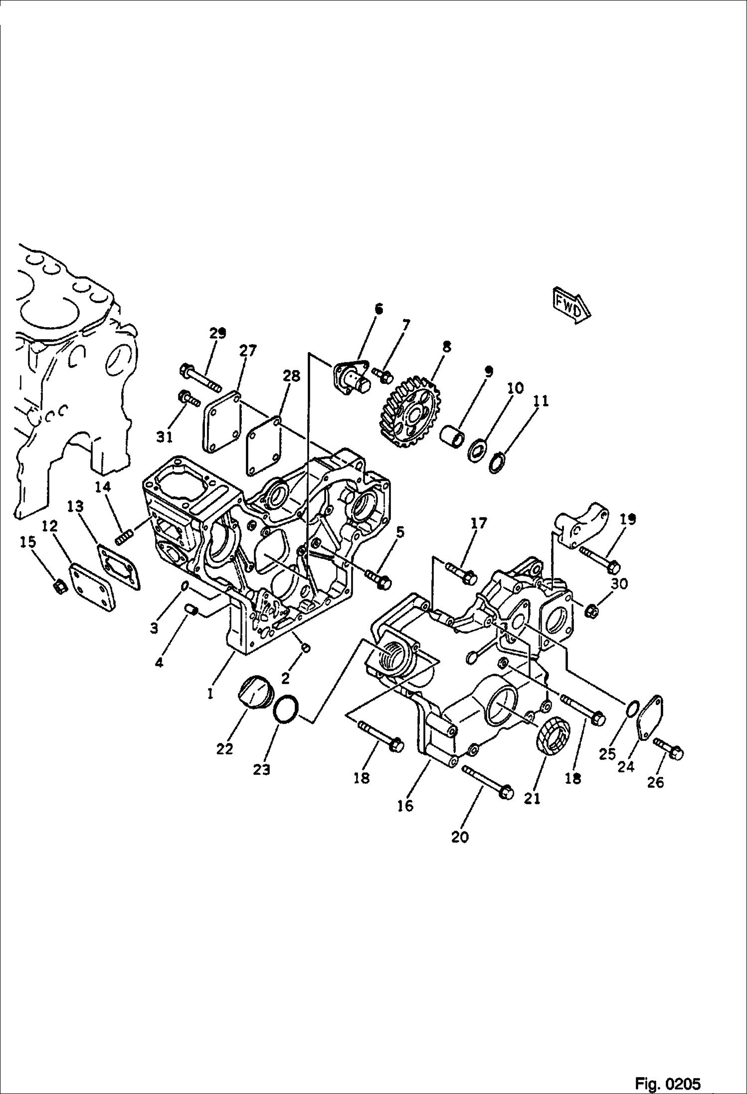КАРТЕР КОРОБКИ ПЕРЕДАЧ И ПЕРЕДНЯЯ КРЫШКА