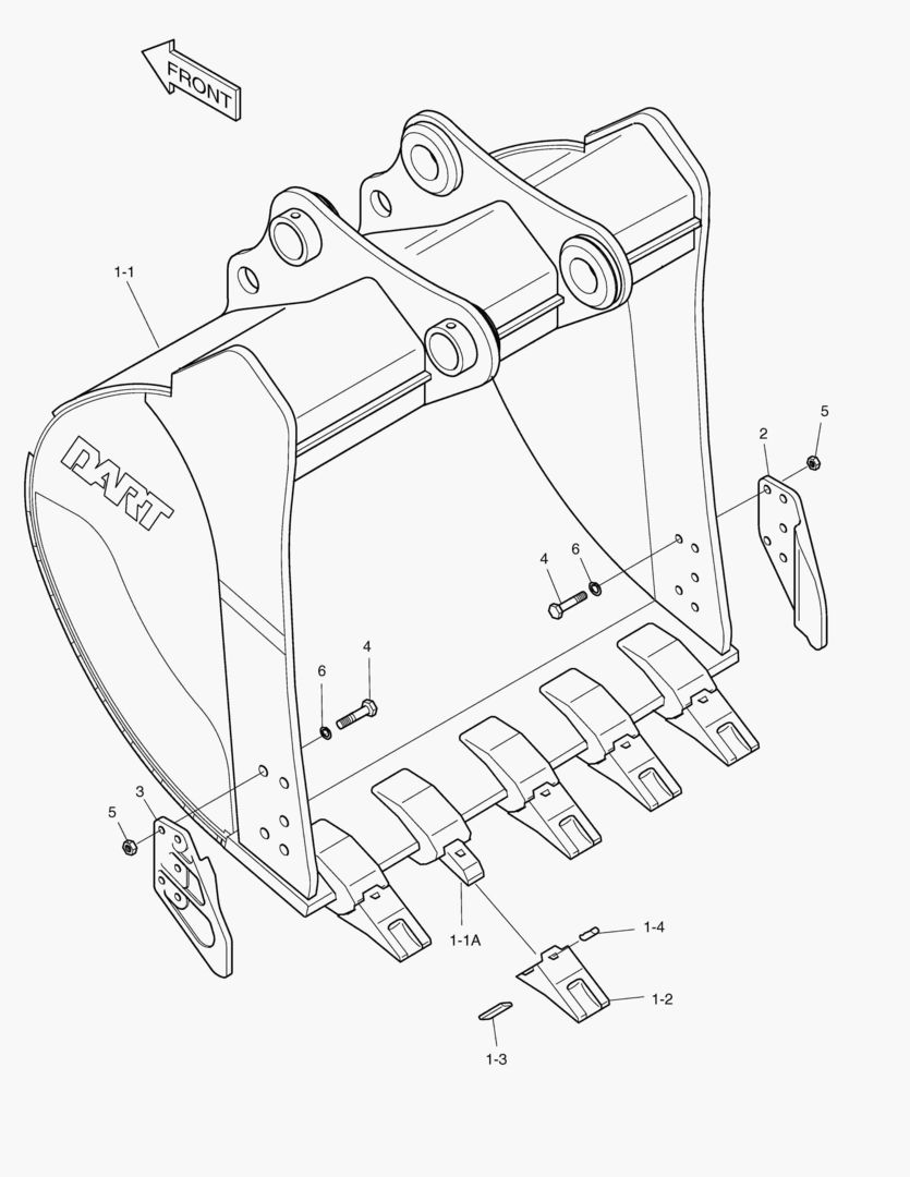 Спецтехника 6560 BUCKET-1.24mВі(54`)-VERTICAL PIN - главное фото