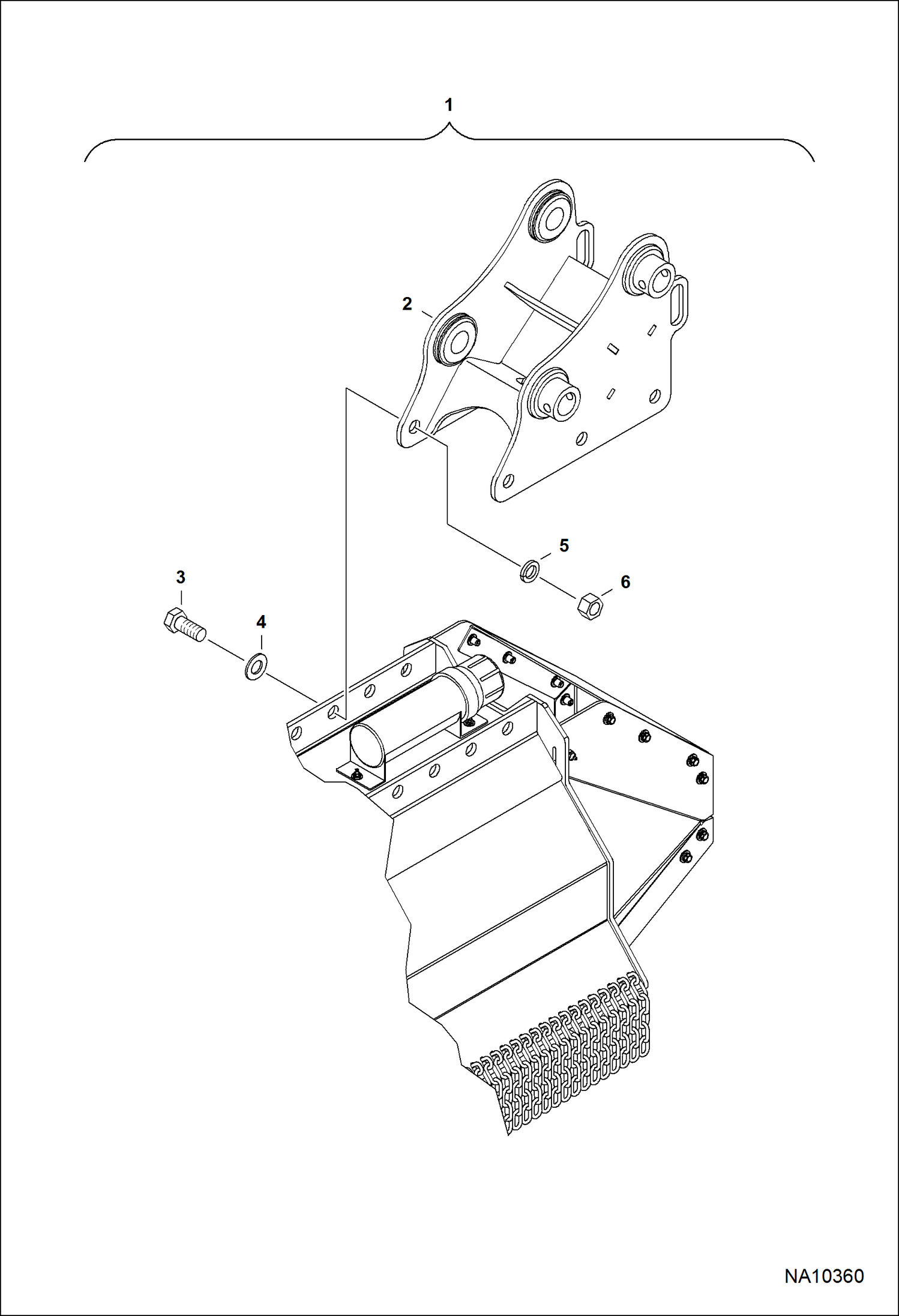 КОСИЛКА-ИЗМЕЛЬЧИТЕЛЬ (КРЫШКА ОПОРЫ) (КРЕПЛЕНИЕ) (E80) (E85) (40FMR B1YU)