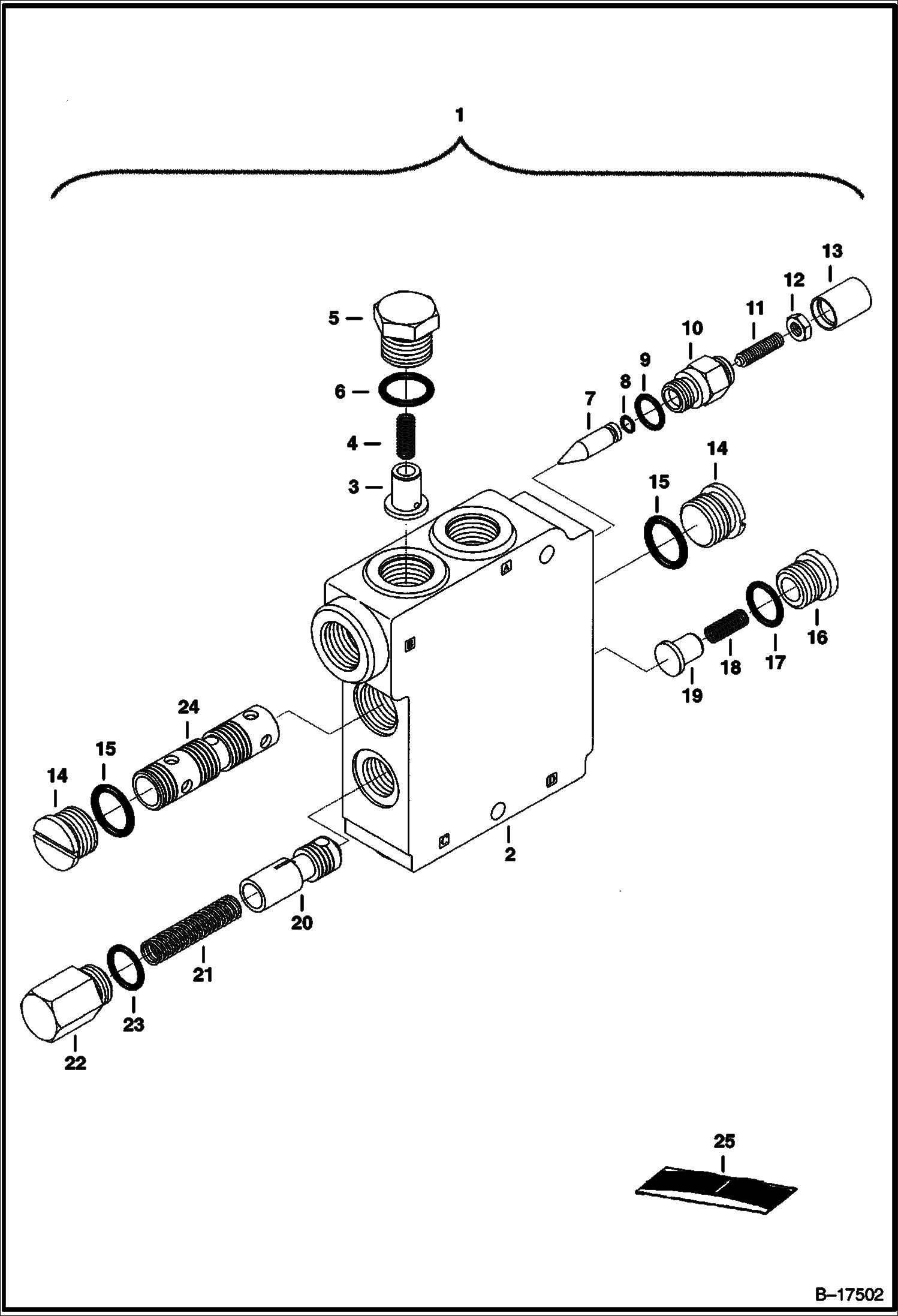 КЛАПАН РЕГУЛИРОВКИ ПОЛОЖЕНИЯ КОВША