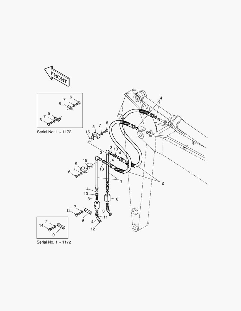 Спецтехника 6630 ARM PIPING-ARM 2.9m(ONE & TWO WAY)