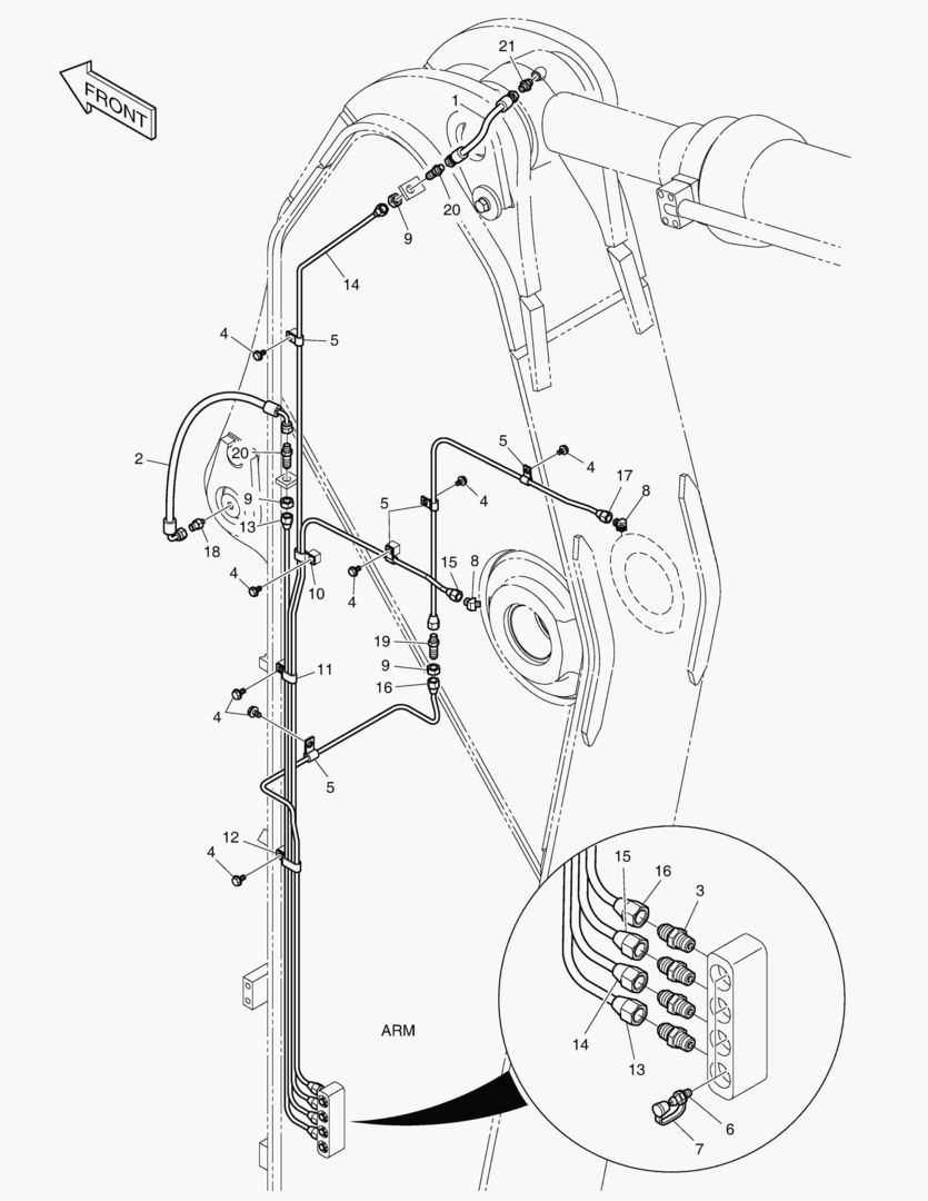 ТРУБОПРОВОД СМАЗОЧНОЙ СИСТЕМЫ - РУКОЯТЬ 3.2 м