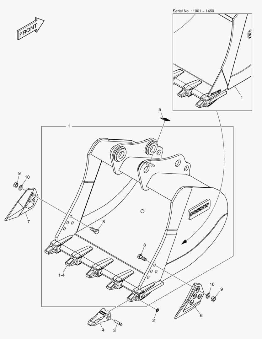7260 BUCKET ASSВґY - 0.67mВі - H CLASS