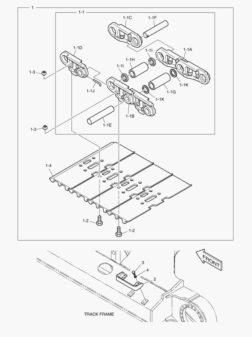 2170 TRACK SHOE ASS`Y - 600G [5001~5182]
