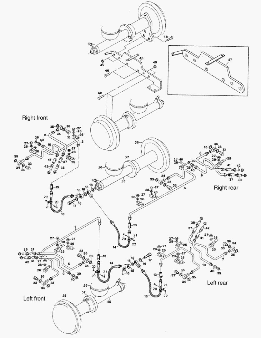 Схема G036-1 BRAKES; HYDR. REAR VEHICLE