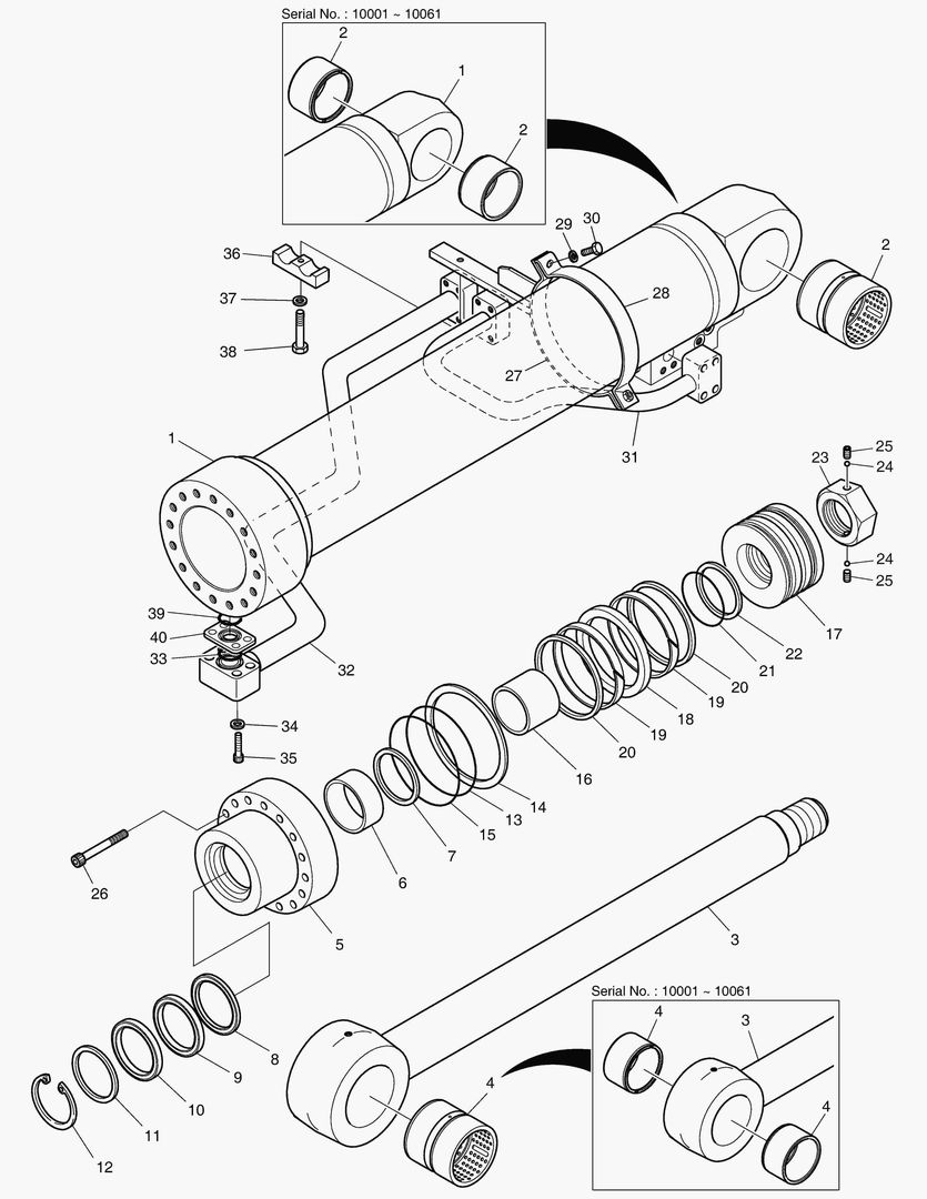 ЦИЛИНДР СТРЕЛЫ(ЛЕВОСТОРОННИЙ)-ГИДРОЗАМОК