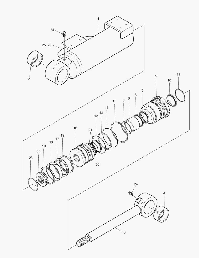 ЦИЛИНДР БУЛЬДОЗЕРА-ЛЕВОСТОРОННИЙ
