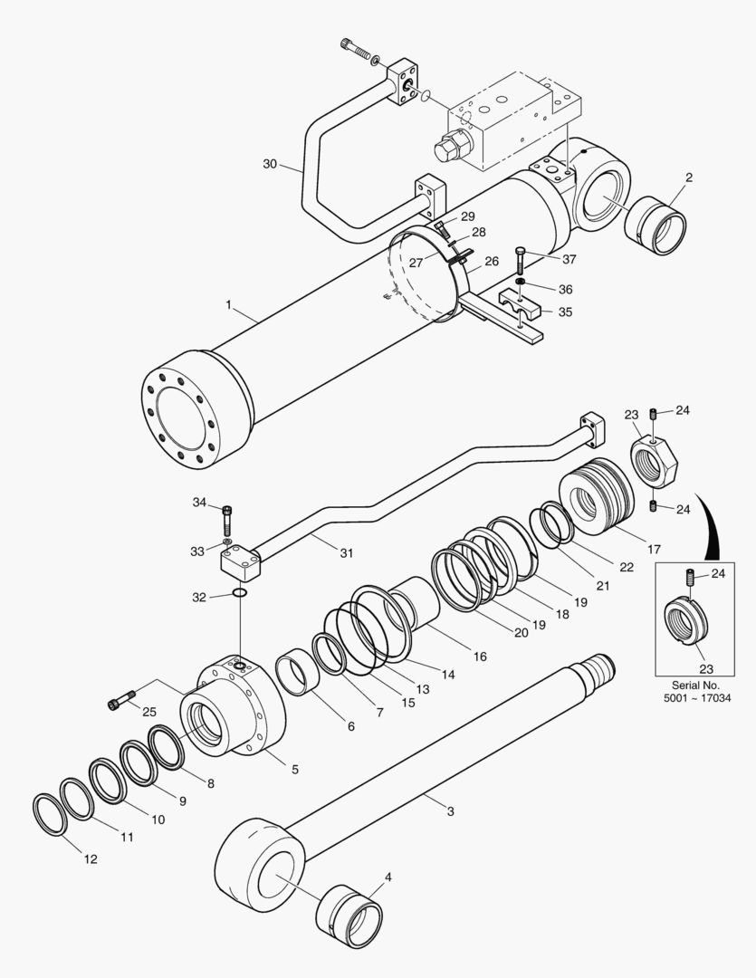 4310 BOOM CYLINDER - L.H (LOCK VALVE) [5001~18443]