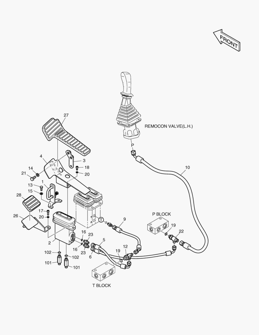 ТРУБОПРОВОД СЕРВОУПРАВЛЕНИЯ(2) - СТРЕЛА С ИЗМЕНЯЕМОЙ ГЕОМЕТРИЕЙ