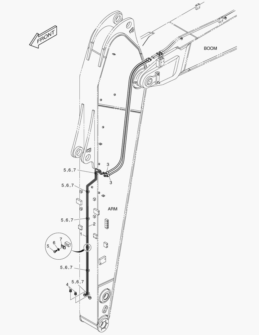 ГИДРОСИСТЕМА РУКОЯТИ - БЫСТРАЯ ПОСАДКА(РУКОЯТЬ 3.95 м)