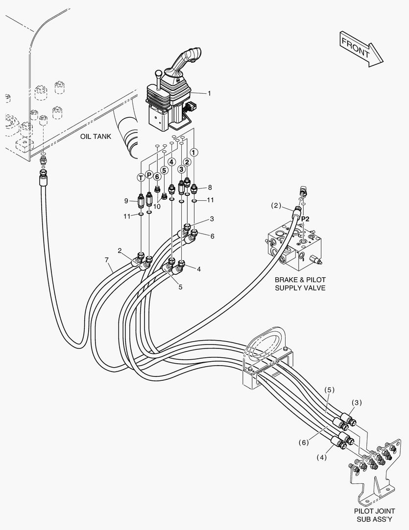 ТРУБОПРОВОД СЕРВОУПРАВЛЕНИЯ - 2 КАТУШКИ