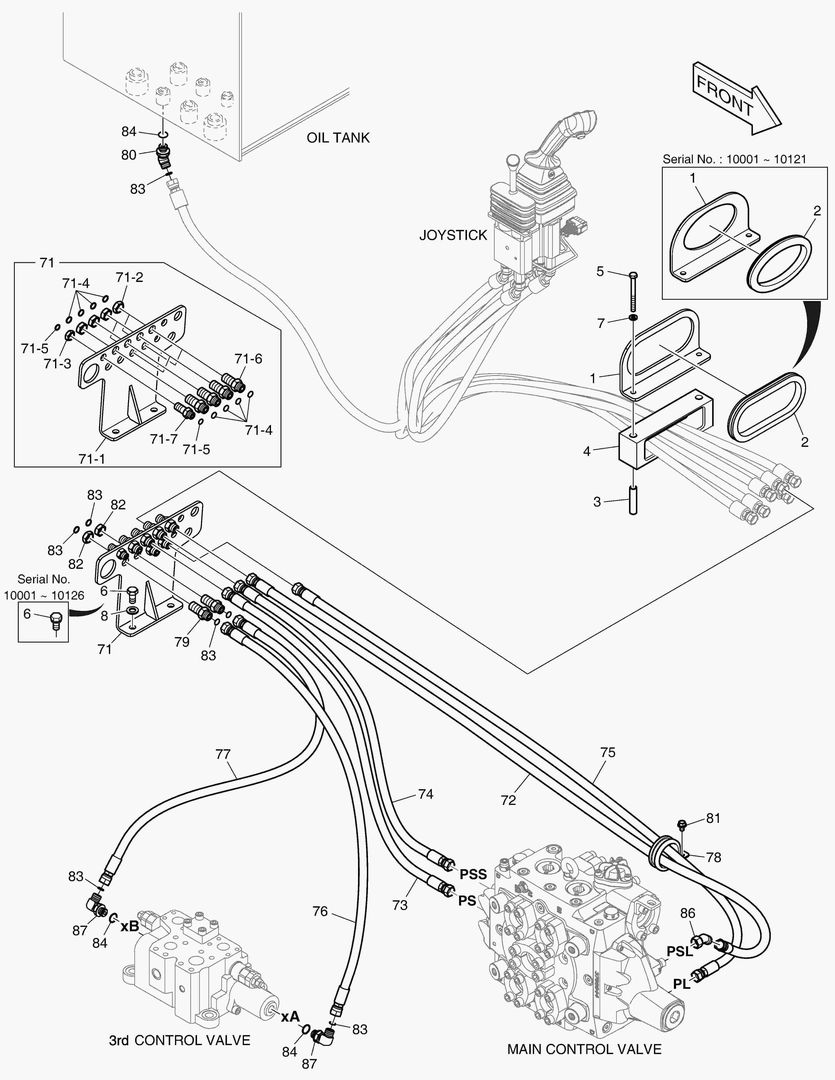 ТРУБОПРОВОД СЕРВОУПРАВЛЕНИЯ - 3-Й РЫЧАГ
