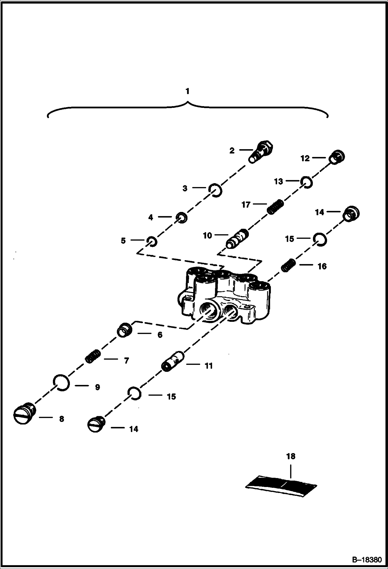 Схема КЛАПАН РЕГУЛИРОВКИ ПОЛОЖЕНИЯ КОВША (СЕРИЙНЫЙ НОМЕР 502626662 И НИЖЕ)