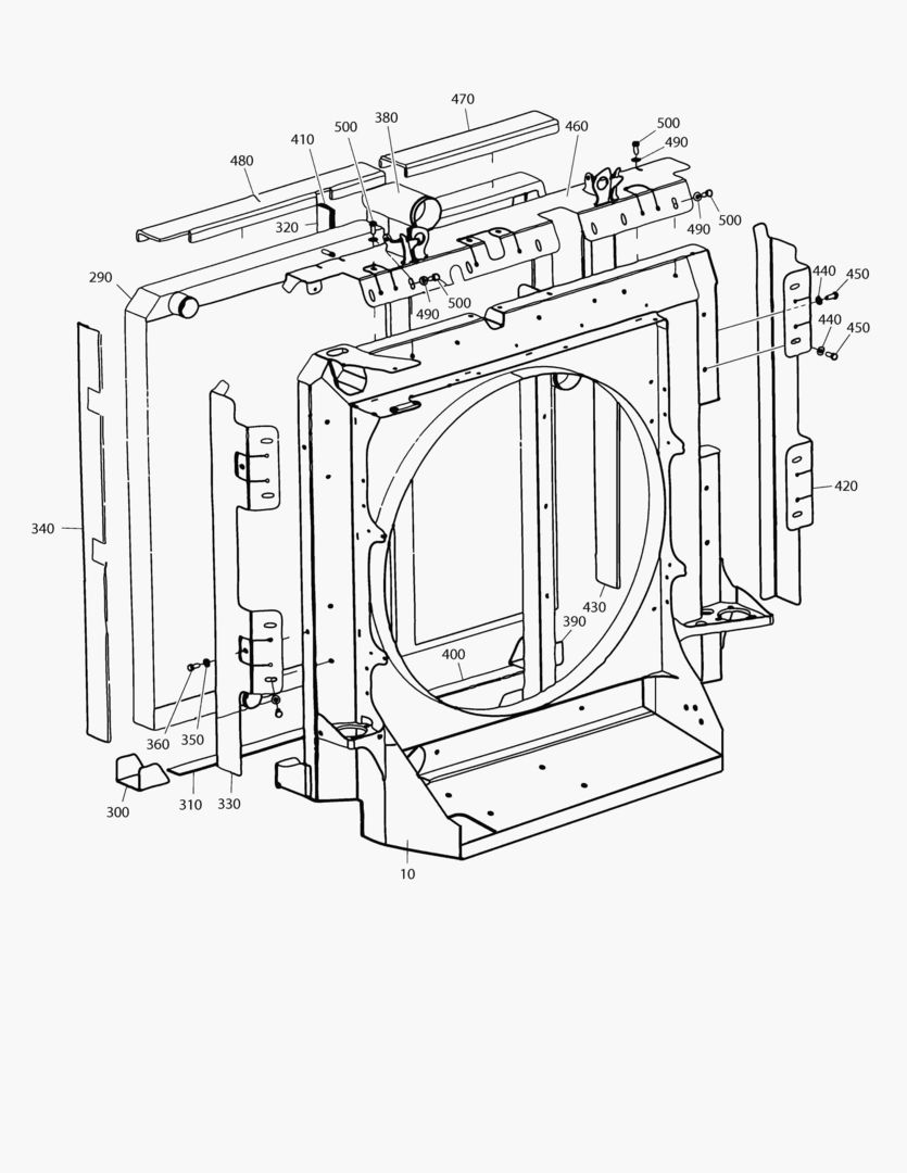 G040-21 RADIATOR SHELL ASS`Y [8X1097~]