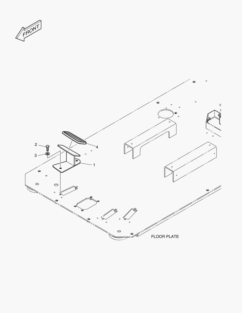 ПОДСТАВКА ДЛЯ НОГ - ПРАВОСТОРОННИЙ(СИСТЕМА ЗАЩИТЫ ПРИ ОПРОКИДЫВАНИИ)