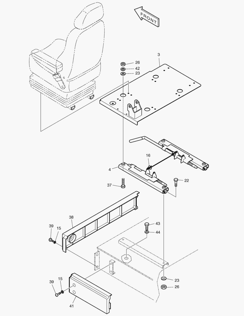 1410 SEAT & ELECTRIC BOX