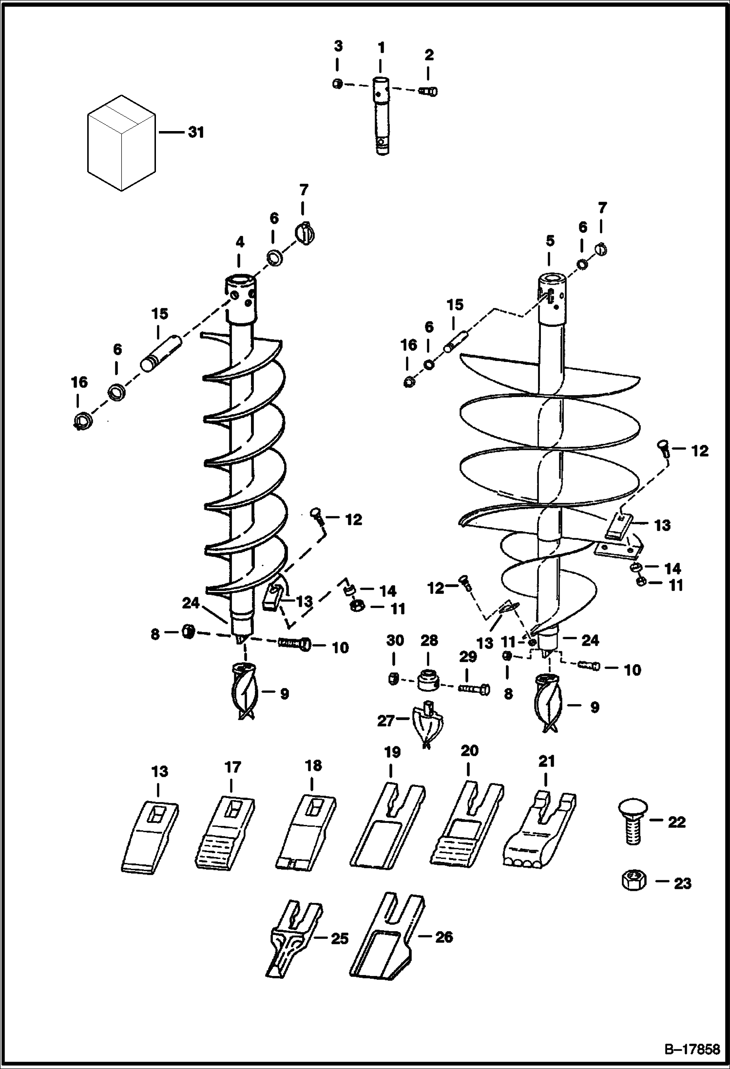 БУР ГИДРАВЛИЧЕСКИЙ (BOBCAT - КРУГЛЫЙ ПРИВОДНОЙ РЕМЕНЬ - MCMILLEN)