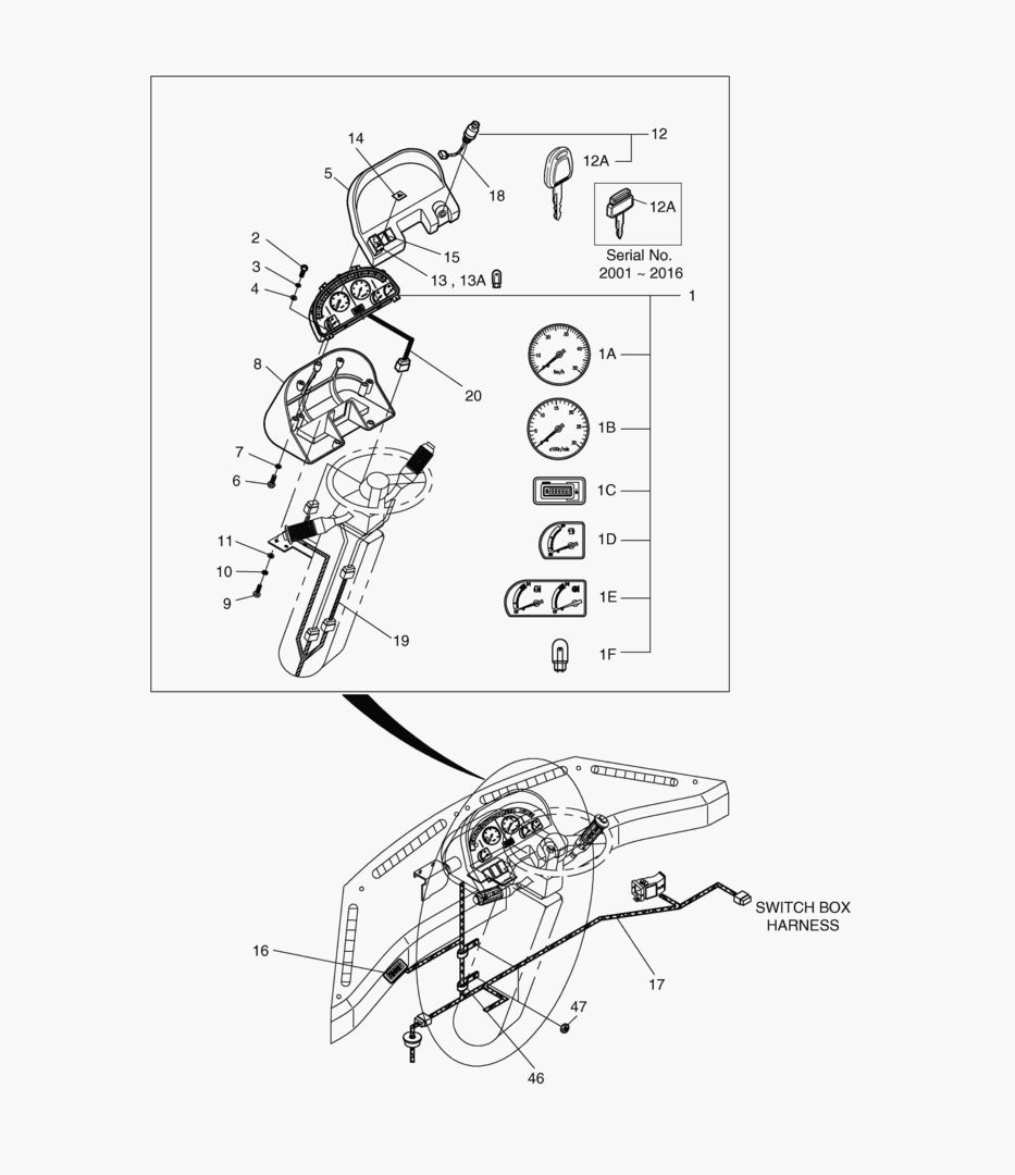 ЭЛЕКТРИЧЕСКИЕ ЗАПЧАСТИ(2)-ИЗМЕРИТЕЛЬНАЯ ПРИБОРНАЯ ПАНЕЛЬ