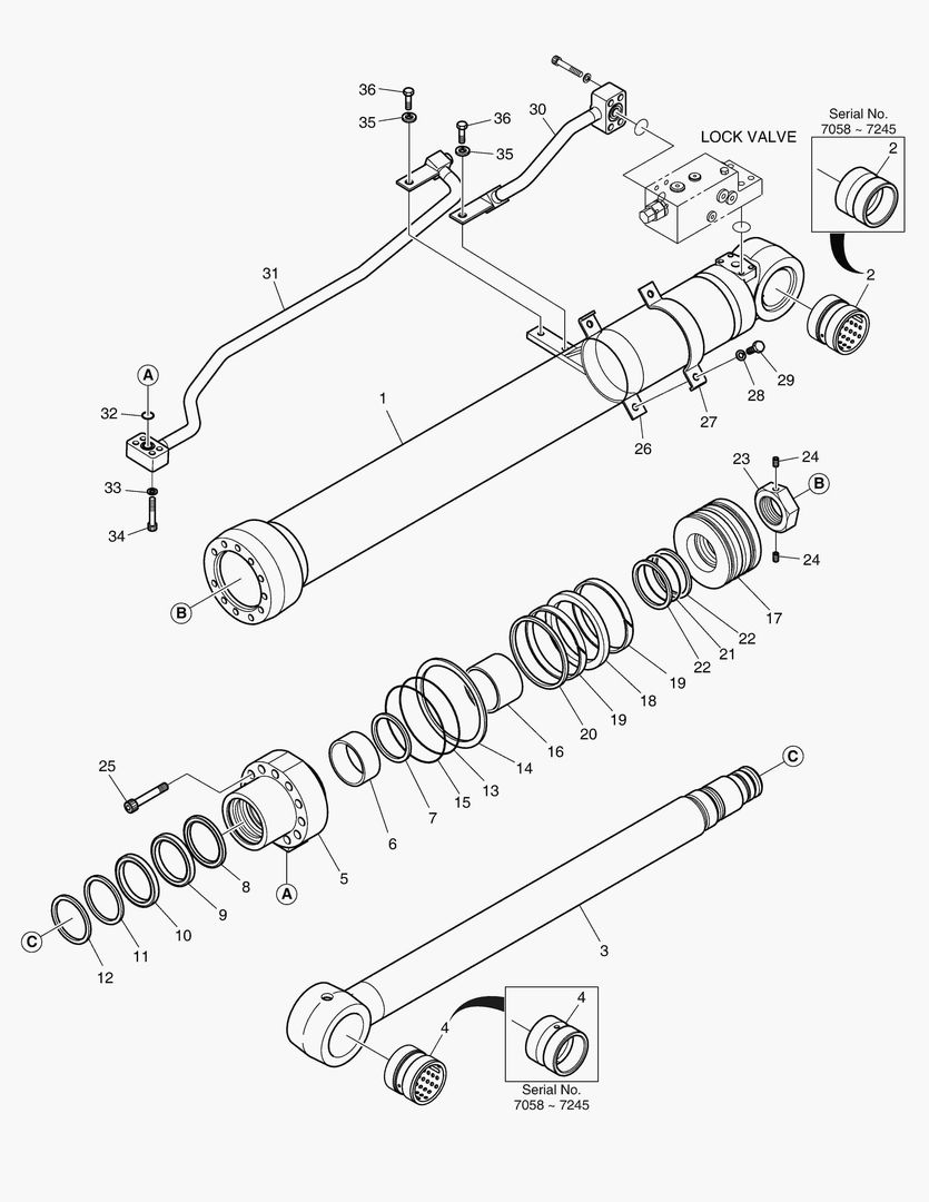 Спецтехника 4261 BOOM CYLINDER - L.H (LOCK VALVE) [7058~] - главное фото