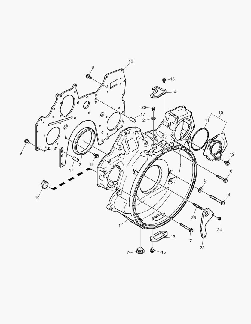 G011-25 FLYWHEEL HOUSING TIMING GEAR PLATE