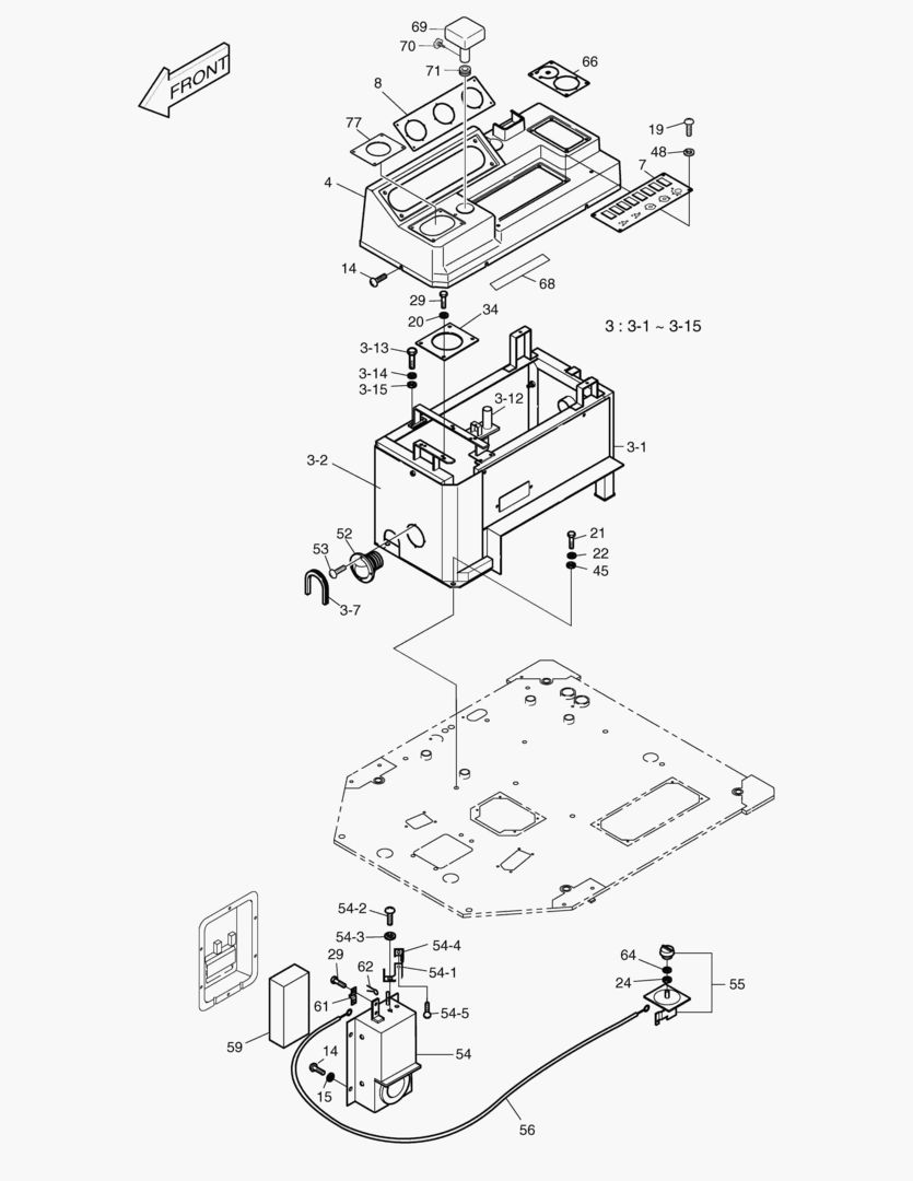 1290 CONTROL STAND ASS`Y [1001~1145]