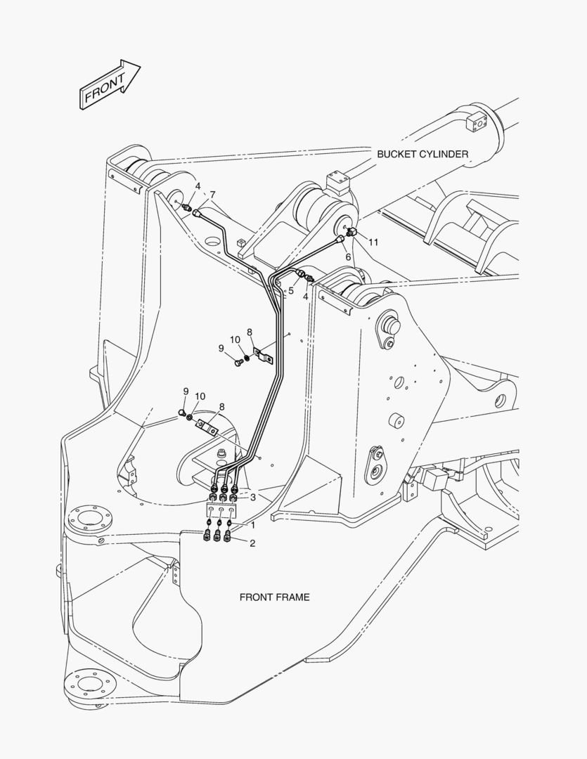 ПЕРЕДНИЙ ТРУБОПРОВОД СМАЗОЧНОЙ СИСТЕМЫ