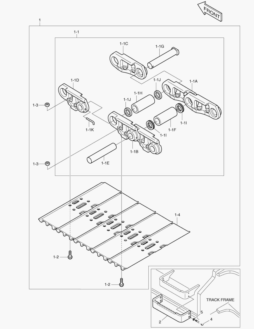 6350 TRACK SHOE ASS`Y - 700G [5001~5449]