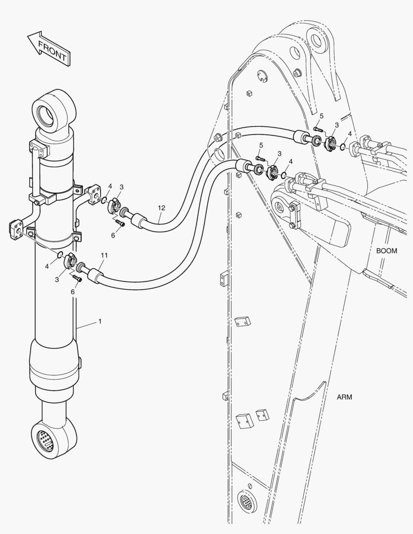 ГИДРОСИСТЕМА РУКОЯТИ - РУКОЯТЬ 2.6 м
