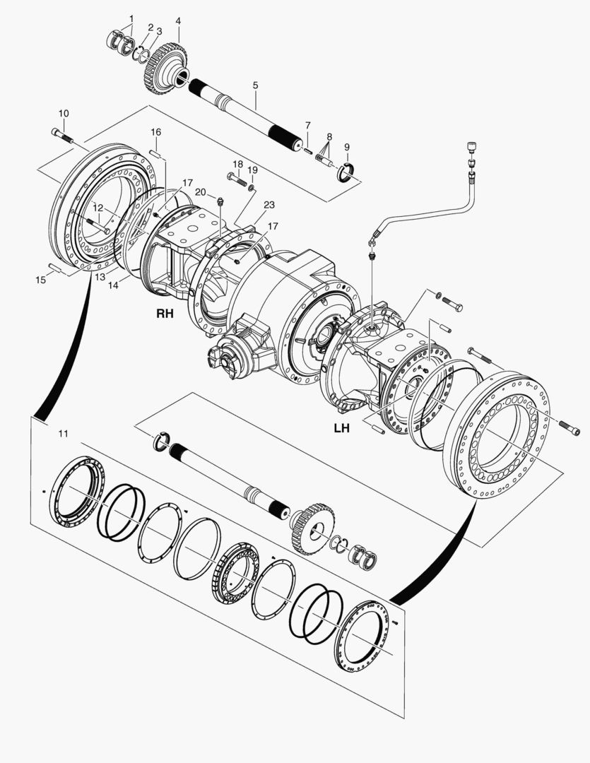 G091-40 AXLE HOUSING R.H. ASS`Y [7X1021~7X1189]