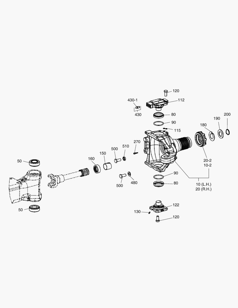 4540 JOINT HOUSING - FRONT AXLE [1001~1397]