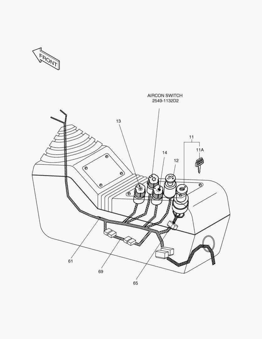 ЭЛЕКТРИЧЕСКИЕ ЗАПЧАСТИ(1)-ПУЛЬТ УПРАВЛЕНИЯ(ПРАВОСТОРОННИЙ)