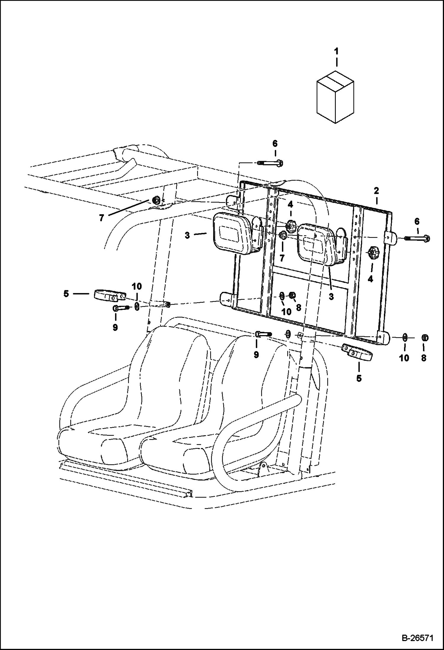 КОМПЛЕКТ ДЕТАЛЕЙ ЗАДНЕЙ ГРУЗОВОЙ КЛЕТИ